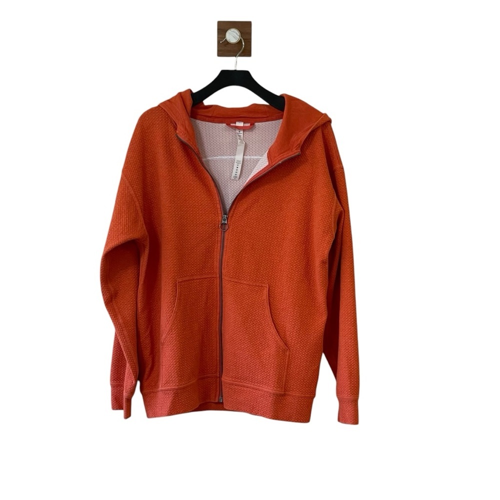 Lululemon All Yours Zip Hoodie Bubble Dot in Heathered Brick/White